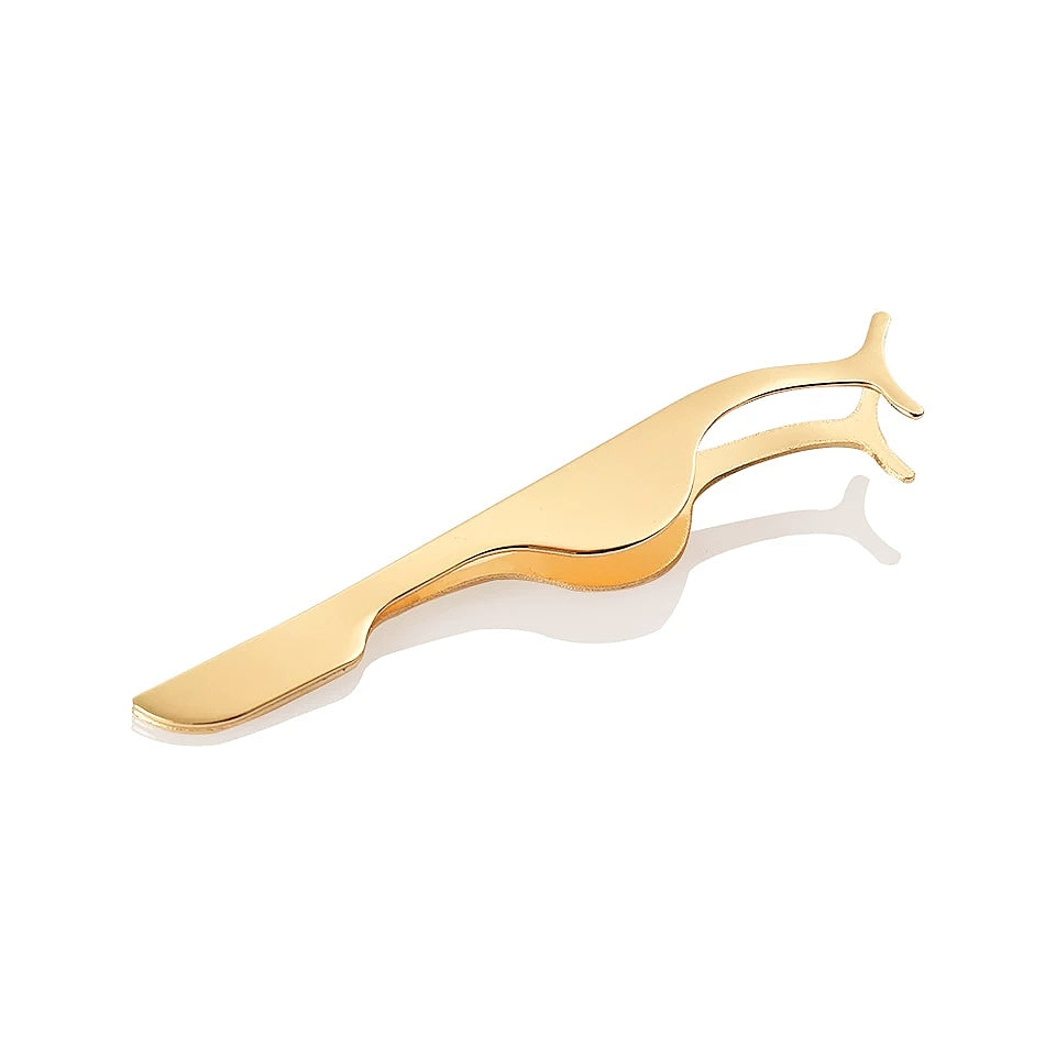 Gold Round Clamp Eyelash Applicator